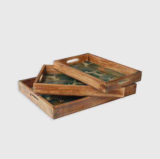 Wooden Western Tray