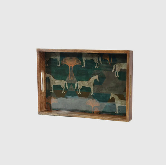 Wooden Western Tray