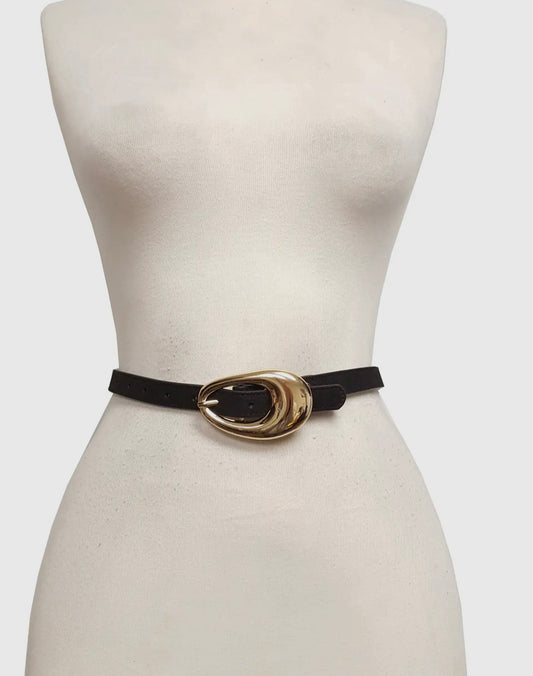 Brooklyn Chunky Gold Leather